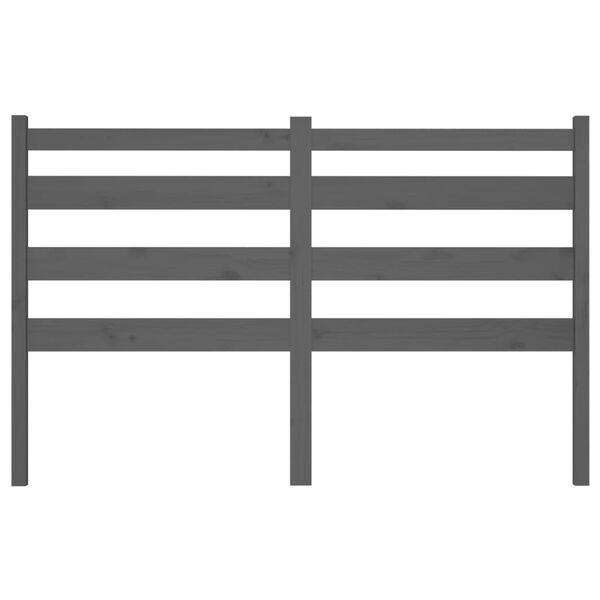 vidaXL Sänggavel grå 206x4x100 cm massiv furu