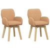 vidaXL Sv&auml;ngande Matstolar 2 pcs Boucl&eacute; Beige 54 x 58 x 87 cm