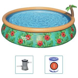 Bestway Poolset Fast Set Inflatable Paradise Palms 457x84 cm