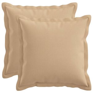 vidaXL Kudd&ouml;verdrag 2 st HOUTEN Gr&auml;ddvit 30 x 30 cm Faux Linne