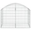 vidaXL Gabion bågformad 100x50x60/80 cm galvaniserat järn