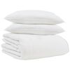 vidaXL Vinter T&auml;cke med kudde 3 pcs Vit Dunfj&auml;der
