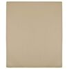 vidaXL Dra-p&aring;-lakan jersey 2 st taupe 180x200 cm bomull