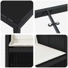 vidaXL Tr&auml;dg&aring;rdsm&ouml;belset med kudde 9 pcs Svart konstrotting