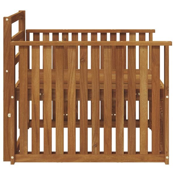 vidaXL 2 Stycke Sofa med armst&ouml;d Massivt Akaciatr&auml; Naturf&auml;rg