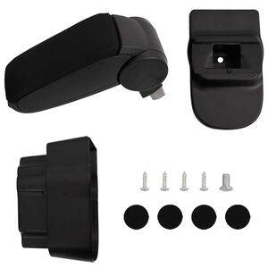 vidaXL Armst&ouml;d till bil svart 12x37x(31-48) cm ABS