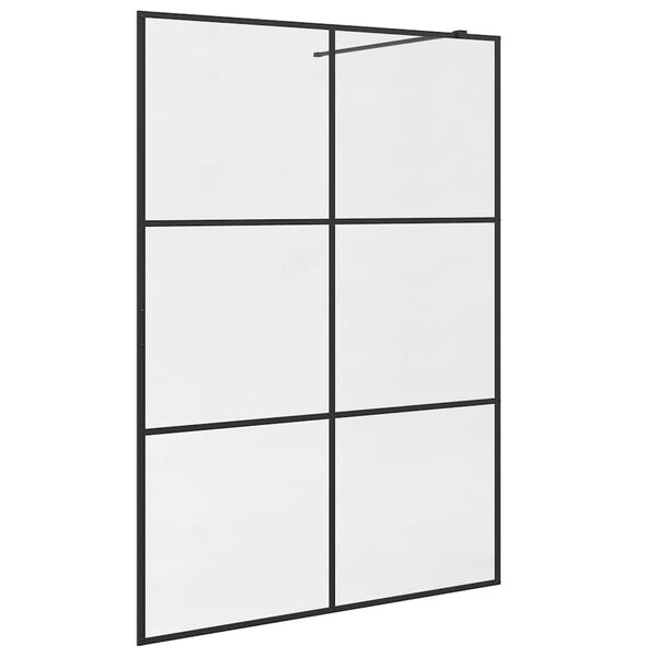 vidaXL Duschv&auml;gg med klart ESG-glas 140x195 cm svart