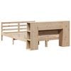 vidaXL S&auml;ng med bokhylla utan madrass 150x200cm massiv furu