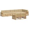 vidaXL Utomhussoffset 8 st Vit och Beige Polyester