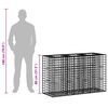vidaXL Gabion upph&ouml;jd s&auml;ng Silver 130 x 50 x 80 cm Galvaniserat St&aring;l