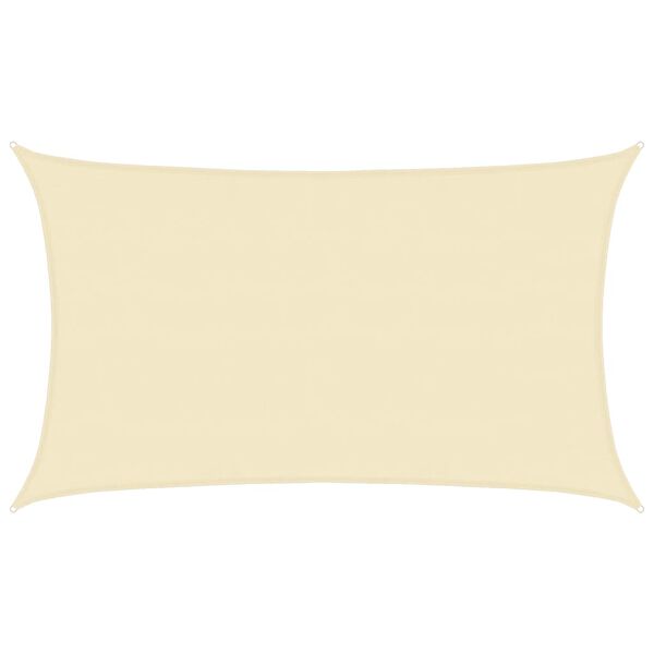 vidaXL Solsegel 160 g/m² gräddvit 5x8 m HDPE