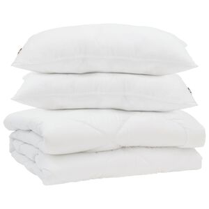 vidaXL Sommar Duvet med kudde 3 pcs Vit Mikrofiber