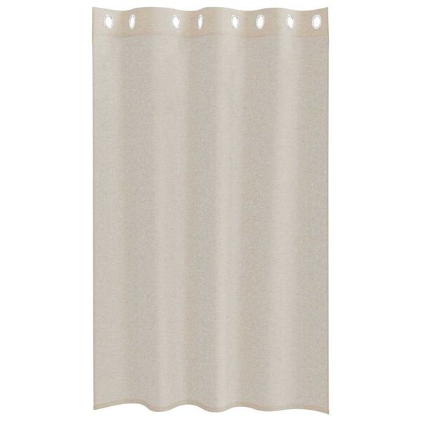 vidaXL Voile Gardin med gardiner 2 pcs Sand 175 x 140 cm Polyester