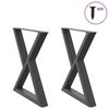 vidaXL Matbordsben 2 st antracit 70x(72-73,3) cm st&aring;l
