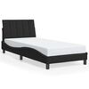 vidaXL Bed Frame with LED without Mattress "Hanko" Black 80x200 cm Velvet