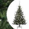 vidaXL Konstgjord julgran med julkulor 120 cm 150 LED-lampor Varmvit