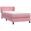 vidaXL Rams&auml;ng med madrass rosa 80x210 cm sammet