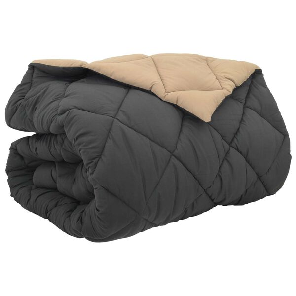 vidaXL Vinter T&auml;cke Antracit och Taupe 220 x 260 cm Mikrofiber