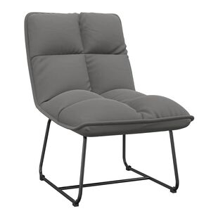 vidaXL Vilstol med metallram ljusgr&aring; sammet