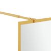 vidaXL Duschvägg med klart ESG-glas guld 80x195 cm
