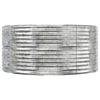 vidaXL Odlingsl&aring;da silver 447x140x68 cm galvaniserat st&aring;l