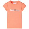T-shirt med formade &auml;rmar f&ouml;r barn neon orange 128