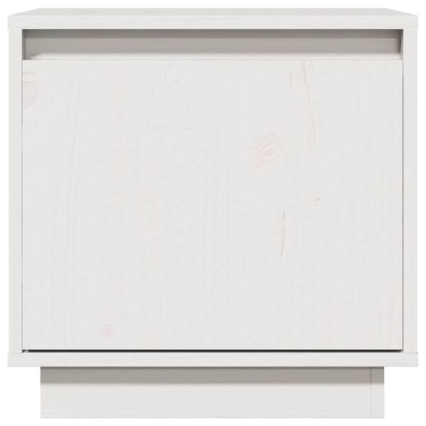 vidaXL S&auml;ngbord vit 40x30x40 cm massiv furu