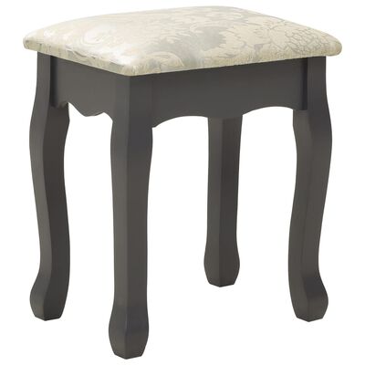 vidaXL Sminkbord med pall grå 50x59x136 cm paulowniaträ