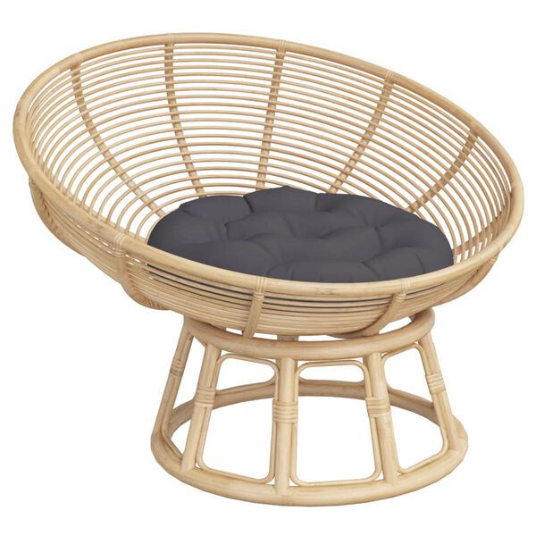 vidaXL Rund dyna antracit &Oslash; 60 x11 cm oxfordtyg