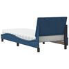 vidaXL Bed with Mattress "Hanko" Blue 90x190 cm Fabric