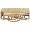 vidaXL Utomhussoffset 5 st Vit och Beige