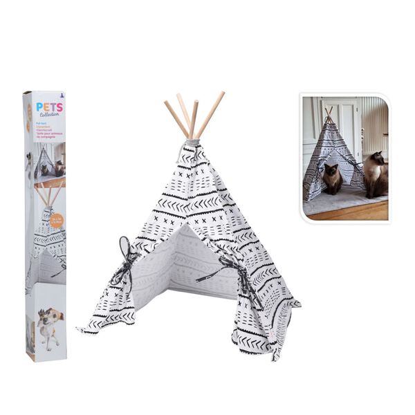 Pets Collection Djurtält Tipi kanvas 56x56x74 cm