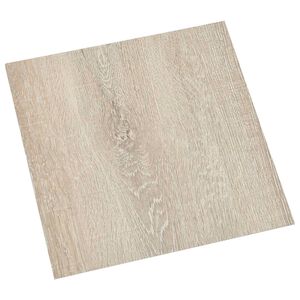 vidaXL Golvplankor 55 pcs Beige 5,11 m&sup2; PVC