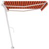 vidaXL Frist&aring;ende markis automatisk 400x300cm orange/brun