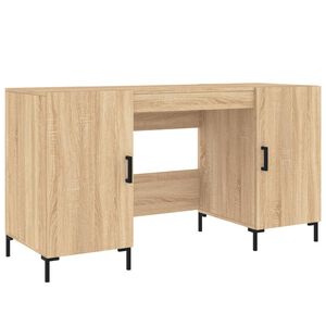 vidaXL Skrivbord sonoma-ek 140x50x75 cm konstruerat tr&auml;