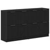 vidaXL Sideboard 2 pcs Svart Ek 60 x 30 x 70 cm Konstruerat tr&auml;
