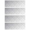 vidaXL Trappsteg 4 st 60 x 20 cm Silver Aluminium Rektangul&auml;r