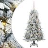 vidaXL Plast Hingad Julgran med 150 LED-lampor Vit 150 cm PE och PVC