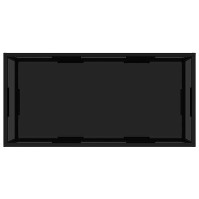 vidaXL Soffbord svart 100x50x35 cm härdat glas