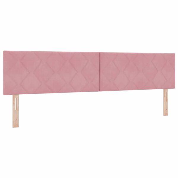 vidaXL Huvudgavel med huvudgavel Rosa 200 cm Sammet