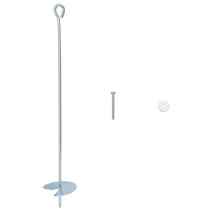 vidaXL Jordankare 10 pcs Silver &Oslash;10 x 60 cm Galvaniserat metall