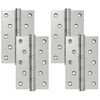 vidaXL G&aring;ngj&auml;rn 4 st 130 x 75 x 13 mm Silver St&aring;l