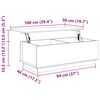 vidaXL Soffbord grå 100x50x35 cm massiv furu