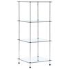 vidaXL Hylla 4 hyllplan transparent 40x40x100 cm h&auml;rdat glas