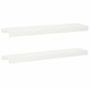 vidaXL Topprofil f&ouml;r rabattkant 2 st 100 x 20 x 5 cm St&aring;l Vit