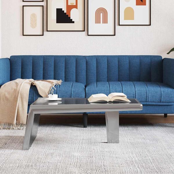 vidaXL Aviator Soffbord aluminium vintage flygplanstema