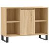vidaXL Badrumssk&aring;p sonoma-ek 80x33x60 cm konstruerat tr&auml;