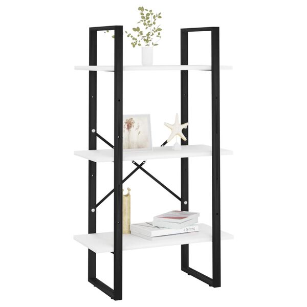 vidaXL Förvaringshylla vit 60x30x105 cm konstruerat trä