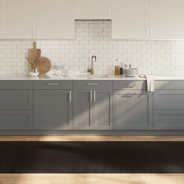 vidaXL Matta rektangul&auml;r m&ouml;rkbrun 100x500 cm bambu