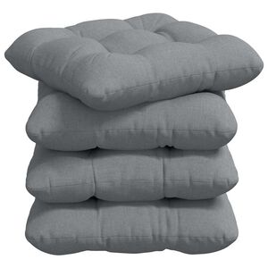 vidaXL Sittkuddar 4 st Tyg Ljusgr&aring; 45 x 45 x 12 cm